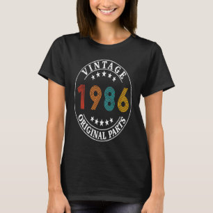 37 Jahre alter Retro Vintag 1986 37. Geburtstag 1 T-Shirt