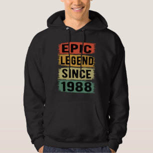 37 Jahre alter Tag 1988 Epische Legende 37. Geburt Hoodie