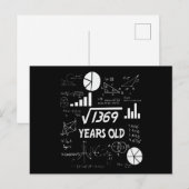 37 Jahre alter Tag Mathematiklehrer 37. Geburtstag Postkarte (Vorne/Hinten)