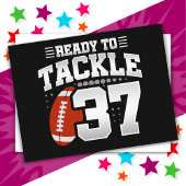 37 Jahre altes Tackle Football Party 37. Geburtsta Postkarte