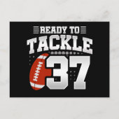 37 Jahre altes Tackle Football Party 37. Geburtsta Postkarte (Vorderseite)