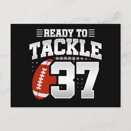 37 Jahre altes Tackle Football Party 37. Geburtsta Postkarte (Vorderseite)