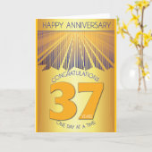 37 Jahre Jubiläum der Nüchternheit | Golden Ray 12 Karte (Gelbe Blume)