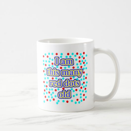 37 rote Punkte alt Kaffeetasse (Rechts)