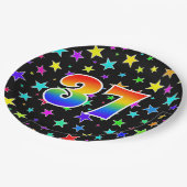 37. Veranstaltung: Bold, Fun, Colorful Rainbow 37 Pappteller (Schrägansicht)