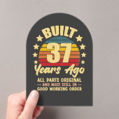 37 Years Ago All Parts Original 37th Birthday Acryleinladungen (Insitu (Handheld))