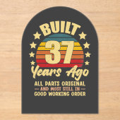 37 Years Ago All Parts Original 37th Birthday Acryleinladungen (Vorderseite)