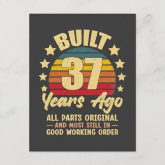 37 Years Ago All Parts Original 37th Birthday Einladung