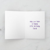 37th Birthday: Floral Flowers Number, Custom Name Karte (Innenseite)