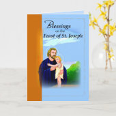 3820 Segen-St- Josephfest-Blau Karte (Gelbe Blume)