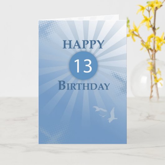 3824 13. Geburtstagskind Karte (Gelbe Blume)