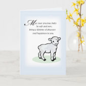 3833 Glückwunsch Baby Boy Lamb Karte (Gelbe Blume)