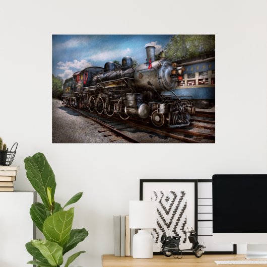 385 - Zug - Dampfzug - 385 Vollständig restauriert Poster (Heimbüro)