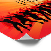 3866-Vektor-Grafik-Hintergrund-Wirbel-dj-girl... Poster (Ecke)