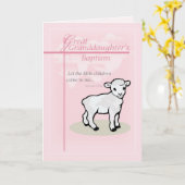 3873 Große GrandDaughter Taufe Pink Lamb Karte (Gelbe Blume)