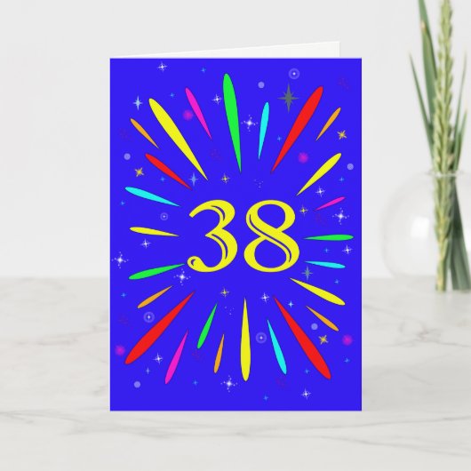 38. Birthday Explosion Card Karte (Vorderseite)