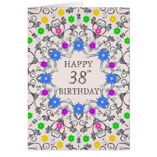 38. Geburtstag Abstrakte Blume (Vorne)