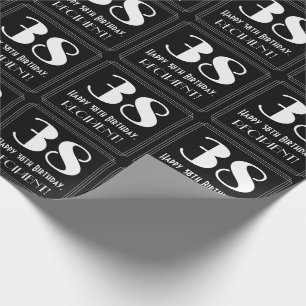 38. Geburtstag - Art Deco inspiriertes Aussehen "3 Geschenkpapier