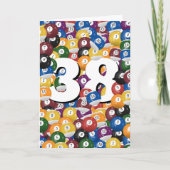 38. Geburtstag Billiard Balls Karte (Vorderseite)