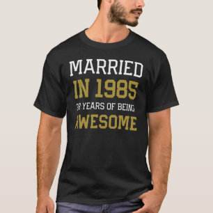 38. Geburtstag der Männer Verheiratet 1985 Paare H T-Shirt