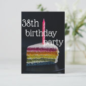 38. Geburtstag Einladung (Stehend Vorderseite)