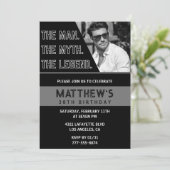 38. Geburtstag Einladungen Black The Man The Legen (Stehend Vorderseite)