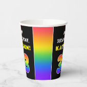 38. Geburtstag: Farbiger Regenbogen # 38, Individu Pappbecher (Links)