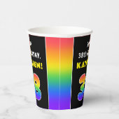 38. Geburtstag: Farbiger Regenbogen # 38, Individu Pappbecher (Rechts)