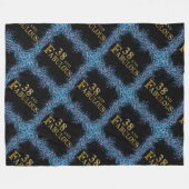 38. Geburtstag Fleecedecke (Vorderseite (Horizontal))