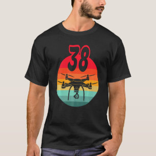 38. Geburtstag I Retro Remote Kontrolle Drohnen mi T-Shirt