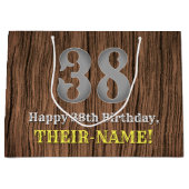 38. Geburtstag: Inspirierter Country Western Look, Große Geschenktüte (Vorderseite)