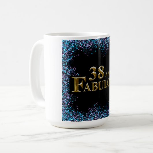 38. Geburtstag Kaffeetasse (Vorderseite Links)