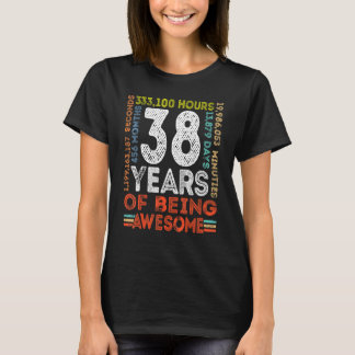38. Geburtstag Phantastisch 38 Jahre alter Vintage T-Shirt