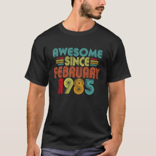 38. Geburtstag Phantastisch seit Februar 1985 Retr T-Shirt