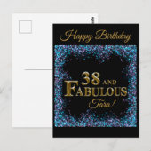 38. Geburtstag Postkarte (Vorne/Hinten)