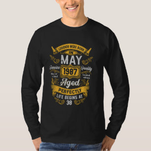 38. Geburtstag The Real Legends Mai 1987 38 Jahre T-Shirt