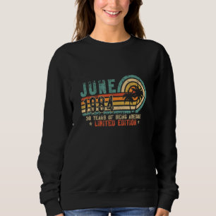 38. Geburtstag Vintag Juni 1984 Retro 38 Yrs Old B Sweatshirt
