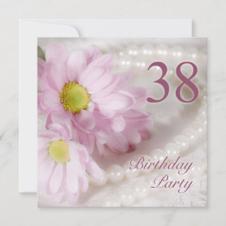 38. Geburtstags-Party Einladung mit Gänseblümchen