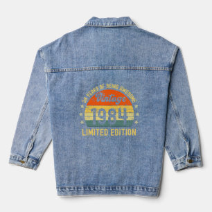 38. Geburtstagsgeschenke Vintage 1984 limitierte A Jeansjacke