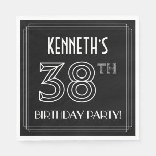 38. Geburtstagsparty: Art-Déco-Stil + Individuelle Serviette