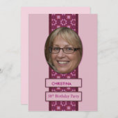 38. Geburtstagsparty Einladung Bild und Name (Vorne/Hinten)