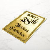 38. Geburtstagsparty — Elegantes Script + Individu Folieneinladung (Gedreht)