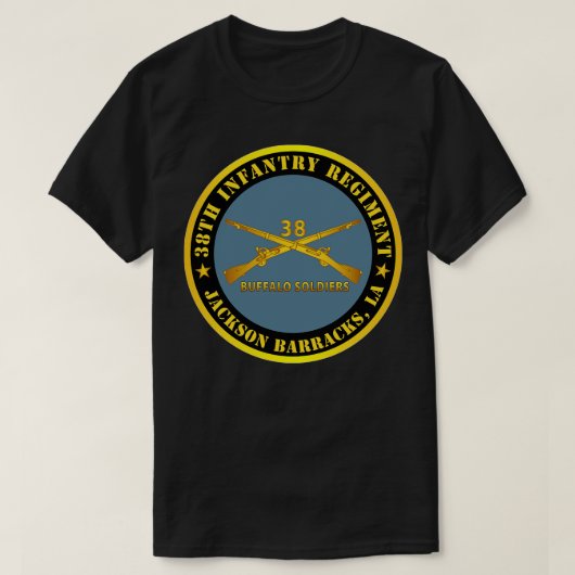38. Infanterie Regiment Buffalo Soldiers Jackson B T-Shirt (Design vorne)