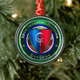 38. Infanterieabteilung Weihnachten Ornament Aus Metall