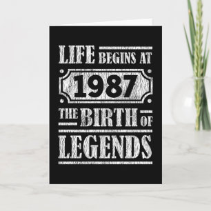 38 Jahre alt 1987 Geburt der Legende 38. Geburtsta Karte