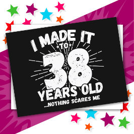 38 Jahre alt Sarcastic Meme Funny 38. Geburtstag Postkarte
