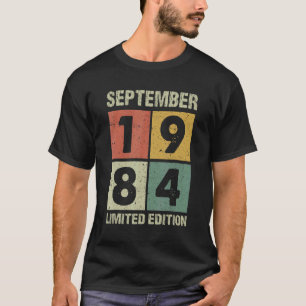 38 Jahre alt Vintage September 1984 38. Geburtstag T-Shirt