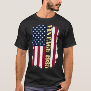 38 Jahre alt Vintage US-Flagge 1985 Amerikanische T-Shirt