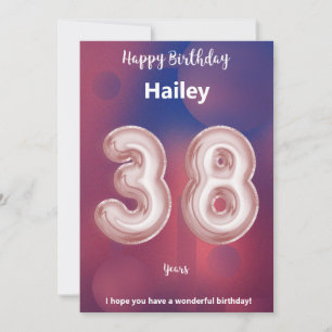 38 Jahre alte Happy Birthday Card