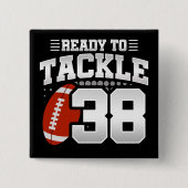 38-jähriges Tackle Football Party 38. Geburtstag Button (Vorderseite)